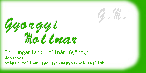 gyorgyi mollnar business card